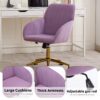 Ergonomic Swivel Office Chair With Backrest, Adjustable And Comfortable For Long Sitting - Lilac - Image 10
