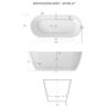 Acrylic Freestanding Soaking Bathtub With Classic Slotted Overflow And Toe-Tap Drain In Chrome, Cupc Certified.Easy To Install, 02138 - Glossy White - Image 3
