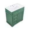 30" Bathroom Vanity With Sink, 1 Tip Out Drawer, 3 Drawers, Door Shelf, Soft Closing Door - Green - Image 17