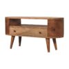 Mini Rounded Entertainment Unit - Oak - Image 3