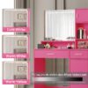 Vanity Desk With Mirror And LED Light Strip, Dressing Table With Large Drawer, 3 Level Storage Dresser & 3 Lighting Modes Adjustable Brightness, Suitable For Bedroom - Rose Pink - Image 3