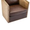 Swivel Barrel Chair, Comfy Round Accent Sofa Chair For Living Room, 360 Degree Swivel - Brown - Image 19