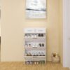 Shaker Shape Door Shoe Rack 3 Doors Shoe Cabinet With 2 Drawers With Open Space For Shoes - Matte White - Image 8