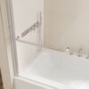 Aluminium Alloy Bathtub Shower Door With SGCC Tempered Glass - Brushed Nickel - Image 8