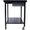 Transmission Teardown Work Station 1 / 2 Ton Capacity Sloping Drain Table Locking Drawer Removable Drain Basin Full-Width Lower Shelf Four Caster Wheels - Black - Image 11