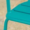 3 Piece Elegant Outdoor Bistro Set With 2 Chairs And Oval Table - Teal - Image 8