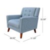 Luminaesque - Fabric Upholstered Armchair With Tufted Back - Blue - Image 3