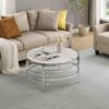 32.48'' Chrome Round Coffee Table With Sintered Stone Top & Sturdy Metal Frame, Modern Coffee Table For Living Room - Silver - Image 4
