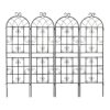 2 Pack Metal Garden Trellis Rustproof Trellis For Climbing Plants Outdoor Flower Support - Black - Image 12