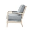 Arm Chair With Open Back Spindle Design - Ivory / Gray - Image 4