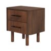 Logan - Mid-Century Modern Nightsd Bed Side Tables With 2 Drawers - Brown - Image 12