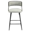 Counter Height Bar Stools Cover Kitchen Island Counter Bar Stool With Black Powder Coating Base And Footrest (Set of 2) - Beige - Image 2