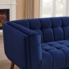 Addison - Large Velvet Sofa - Brown / Navy Blue - Image 4