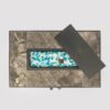 Outdoor Fire Table Propane Fire Pit Rattan Gas Fire Table, Gas Fire Table With Tile Tabletop - Brown - Image 6