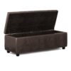 Hamilton - Storage Ottoman - Distressed Brown - Image 3