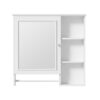 Bathroom Vanity With Sink, Modern Elegant Bathroom Storage Cabinet With 3 Drawers And Adjustable Shelves, Freestanding Vanity Set With Mirror Cabinet, Single Sink Bathroom Vanity - White - Image 17