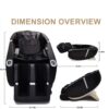 SL Type Pulley Guide, 2D Motor-Massage Manipulator-Space Saver Design, Track Sliding Zero Gravity Multifunction Massage Chair - Black - Image 3