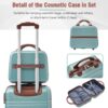 Hardshell Luggage Sets 3 Pieces 20" / 24" Luggages And Cosmetic Case Spinner Suitcase With Tsa Lock Lightweight - Green - Image 3
