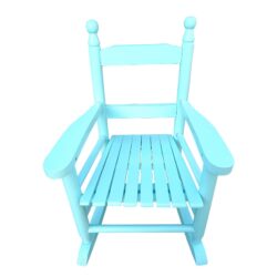 Children's Rocking Chair Indoor Or Outdoor, Suitable For Kids, Durable - Light Blue
