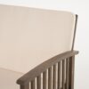 4 Piece Outdoor Chat Set With Water Resistant Cushion And Wood Frame - Cream / Gray - Image 8