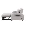 3 In 1 Pull Out Sofa Sleeper With Wing Table And USB Charge - Gray - Image 13