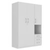 2 Doors Wardrobe Storage For Bedroom With Shelves And 3 Drawers - White - Image 6