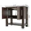 36" Modern Bathroom Vanity With Rectangle Ceramic Sink, Bathroom Cabinet And 45 Degrees Free Handle Design Soft Closing Doors, 1 Open Shelf At The Bottom - Dark Brown - Image 3