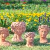 D6X9" Visage Head Bust Planter - Brown - Image 12