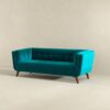 Addison - Large Velvet Sofa - Brown / Teal - Image 4