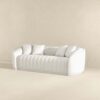 Markus - Mid-Century Modern Luxury Tight Back Couch - White - Image 3