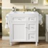 Bathroom Vanity With Top Sink, Modern Bathroom Storage Cabinet & 2 Drawers And A Tip-Out Drawer, Single Sink Bathroom Vanity - White - Image 24
