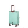 4 Piece Set (16/20/24/28), Softshell Suitcase Spinner Wheels Terylene Luggage Sets Carry On Suitcase Luggage Lightweight Durable Suitcase - Green - Image 10