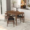 Levi - Modern Rectangular Dining Kitchen Table - Brown - Image 6