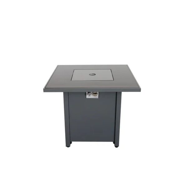 Powder Coated Fire Pit With Surface - Gray