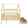 Full Size House Bed With 2 Drawers - Natural - Image 6
