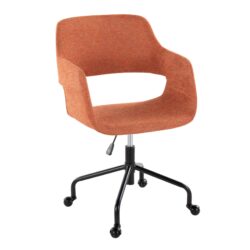 Margarite - Contemporary Adjustable Office Chair - Black / Orange