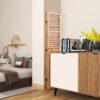 Panel Solid Wood Folding Room Divider - Natural - Image 19