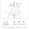 24 Light Chandelier Industrial Iron Candle Chandelier Modern Suspended Farmhouse Chandeliers Pendant Light Fixtures For Dining Room Bedroom Living Room Kitchen Island Foyer E12 Bulb (No Include) - Black - Image 9