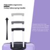 3 Piece Luggage Sets Lightweight Suitcase With Two Hooks, Spinner Wheels, (20/24/28) - Light Purple - Image 5