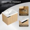 Modern 24" Bathroom Vanity Sink Combo With Spacious Storage And Construction - Oak - Image 6