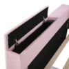 Full Size Upholstered Daybed With Storage Armrests, Trundle And Latest Integrated Bluetooth Audio System, Teddy Fleece - Pink - Image 7