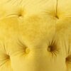 Modern Velvet Upholstered Ottoman, Exquisite Small End Table, Soft Foot Stool, Dressing Makeup Chair, Comfortable Seat For Living Room, Bedroom, Entrance - Yellow - Image 11