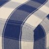 Connor - Checkered Square Pouf Ottoman And Floor Cushion - Ivory / Navy - Image 6
