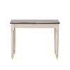 Rectangle Dining Table With Cream Legs - Dark Oak - Image 4