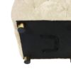 Modern Velvet Upholstered Ottoman, Exquisite Small End Table, Soft Foot Stool, Dressing Makeup Chair, Comfortable Seat For Living Room, Bedroom, Entrance - Beige - Image 9