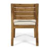 Outdoor 7 Piece Dining Set With Cushions - Sandblasted Natural / Beige - Image 9