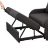 3 In 1 Pull Out Sofa Sleeper With Wing Table And USB Charge - Black - Image 23