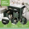 Bathroom Vanity With Top Sink, Modern Bathroom Storage Cabinet & 2 Drawers And A Tip-Out Drawer, Single Sink Bathroom Vanity - Green - Image 7