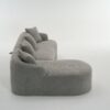 Compression Sofa: Combining Chaise Longue With 3 Seater, Wood Grain Chenille Fabric, Full Sponge Compression Sofa, Combined Sofa With 4 Pillows For Living / Home Furniture / Apartment - Gray - Image 20