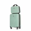 2 Piece Luggage Set With Spinner Wheels, Lightweight Suitcase (20 / 14) - Olive Green - Image 5